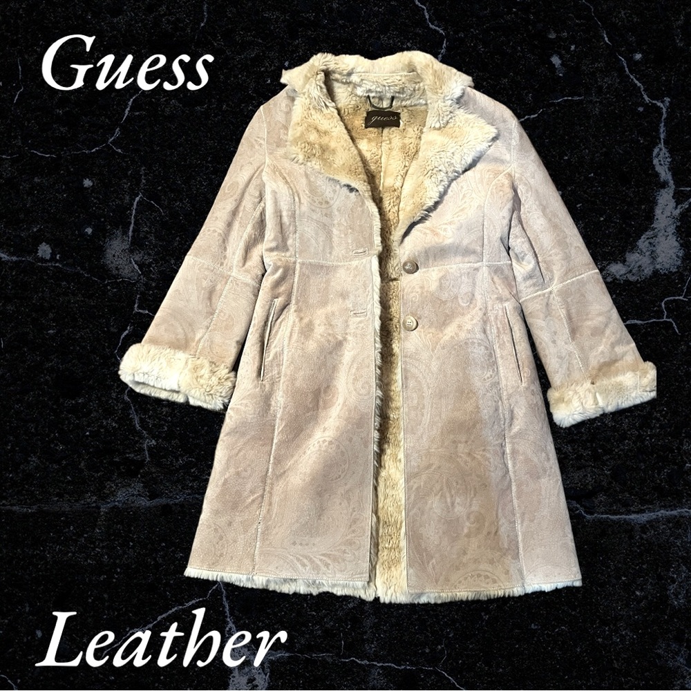 Womens’s  Vintage Leather Guess Coat